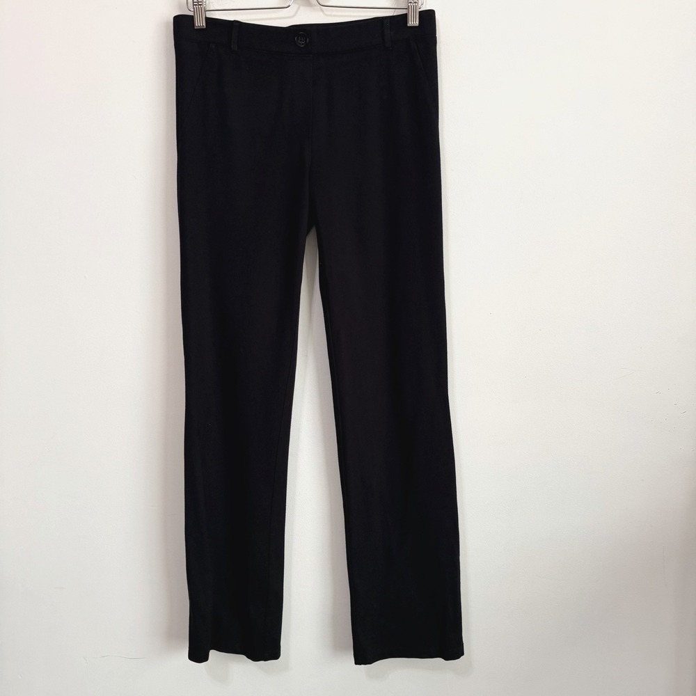 Betabrand W0076BK Dress Yoga Pants L Black Pull On Faux Pockets Stretch 32x31